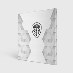 Холст квадратный Leeds United white poly, цвет: 3D-принт