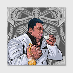 Холст квадратный Ма Дон Сок - якудза с капучино, цвет: 3D-принт — фото 2