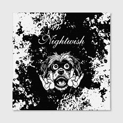 Холст квадратный Nightwish рок пес, цвет: 3D-принт — фото 2