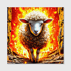 Холст квадратный Овечка в огне, цвет: 3D-принт — фото 2