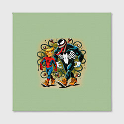 Холст квадратный Venom and Spider-Trump - meme, цвет: 3D-принт — фото 2