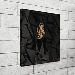 Холст квадратный Iron Maiden golden poly, цвет: 3D-принт — фото 2