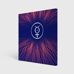 Холст квадратный Marilyn Manson red energy, цвет: 3D-принт