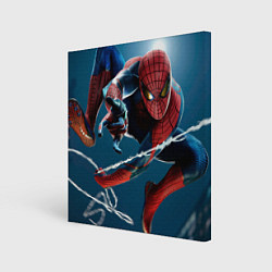 Холст квадратный Спайдермен паутина, цвет: 3D-принт