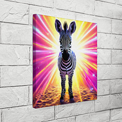 Холст квадратный Зебра в ярких лучах, цвет: 3D-принт — фото 2
