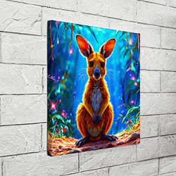 Холст квадратный Кенгуру в джунглях, цвет: 3D-принт — фото 2