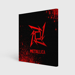 Холст квадратный Metallica - red gradient, цвет: 3D-принт