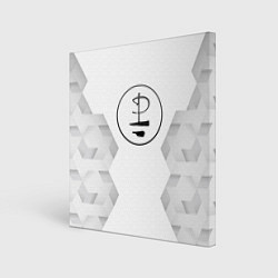 Холст квадратный Pink Floyd white poly, цвет: 3D-принт