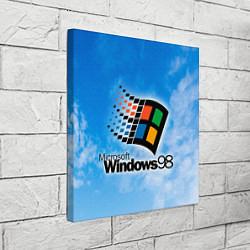 Холст квадратный Mindows 98 logo, цвет: 3D-принт — фото 2