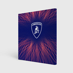 Холст квадратный Lamborghini red energy, цвет: 3D-принт