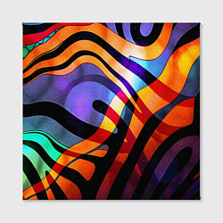 Холст квадратный Абстрактный животный паттерн, цвет: 3D-принт — фото 2