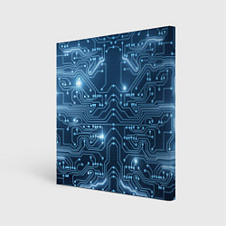 Холст квадратный Системная плата, цвет: 3D-принт