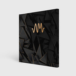 Холст квадратный Arctic Monkeys golden poly, цвет: 3D-принт