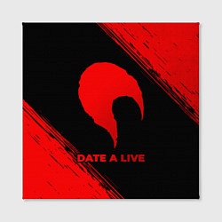Холст квадратный Date A Live - red gradient, цвет: 3D-принт — фото 2