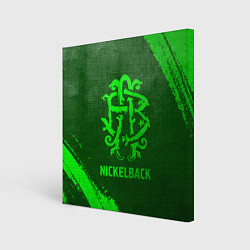 Холст квадратный Nickelback - green gradient, цвет: 3D-принт
