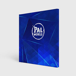 Холст квадратный Palworld blue poly, цвет: 3D-принт