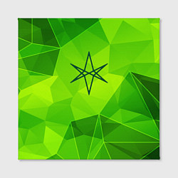 Холст квадратный Bring Me the Horizon green poly, цвет: 3D-принт — фото 2