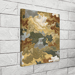 Холст квадратный Золотистый камуфляж, цвет: 3D-принт — фото 2