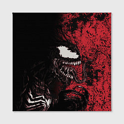 Холст квадратный Веном на красном, цвет: 3D-принт — фото 2