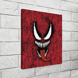 Холст квадратный Веном красный и черный симбиот, цвет: 3D-принт — фото 2