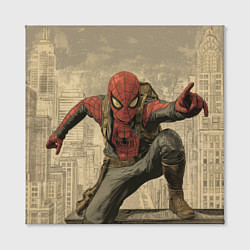 Холст квадратный Человек-паук готов спасать мир, цвет: 3D-принт — фото 2