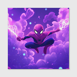 Холст квадратный Человек-паук на фоне облаков, цвет: 3D-принт — фото 2