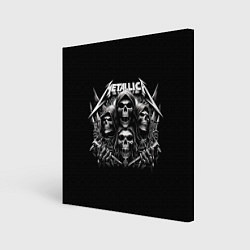 Холст квадратный Metallica - four skulls, цвет: 3D-принт