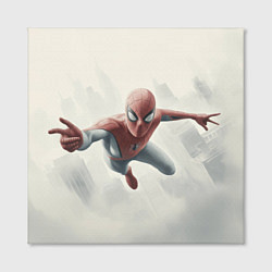 Холст квадратный Человек паук в полете, цвет: 3D-принт — фото 2