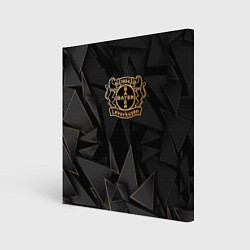 Холст квадратный Bayer 04 golden poly, цвет: 3D-принт