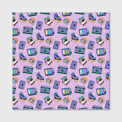 Холст квадратный Ретро паттерн, цвет: 3D-принт — фото 2