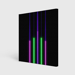 Холст квадратный Color Purple green pink, цвет: 3D-принт