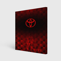 Холст квадратный Toyota red poly, цвет: 3D-принт