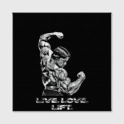 Холст квадратный Арнольд - живи люби расти, цвет: 3D-принт — фото 2