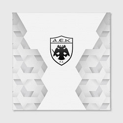 Холст квадратный AEK Athens white poly, цвет: 3D-принт — фото 2