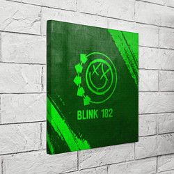 Холст квадратный Blink 182 - green gradient, цвет: 3D-принт — фото 2