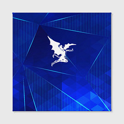 Холст квадратный Black Sabbath blue poly, цвет: 3D-принт — фото 2