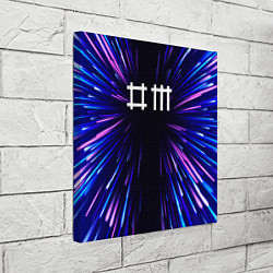 Холст квадратный Depeche Mode neon energy, цвет: 3D-принт — фото 2