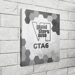 Холст квадратный GTA6 - white gradient, цвет: 3D-принт — фото 2