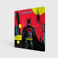 Холст квадратный Бэтмен красками, цвет: 3D-принт