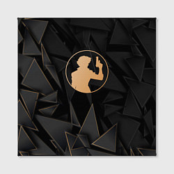 Холст квадратный Cowboy Bebop golden poly, цвет: 3D-принт — фото 2