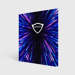 Холст квадратный Genesis neon energy, цвет: 3D-принт