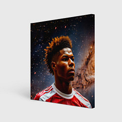 Холст квадратный Маркус Рашфорд и космос, цвет: 3D-принт