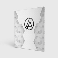 Холст квадратный Linkin Park white poly, цвет: 3D-принт