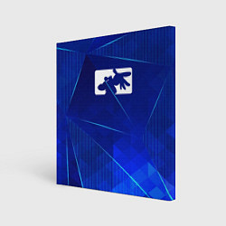 Холст квадратный Limp Bizkit blue poly, цвет: 3D-принт