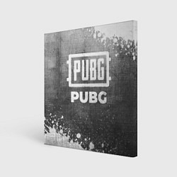 Холст квадратный PUBG - grey gradient, цвет: 3D-принт