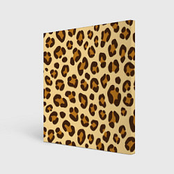 Холст квадратный Паттерн с пятнами леопарда, цвет: 3D-принт