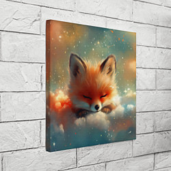 Холст квадратный Лисенок спит на облаке, цвет: 3D-принт — фото 2