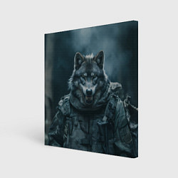Холст квадратный Солдат волк, цвет: 3D-принт