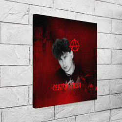 Холст квадратный Сектор газа красный фон, цвет: 3D-принт — фото 2