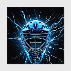 Холст квадратный Маска голкипера в молниях, цвет: 3D-принт — фото 2